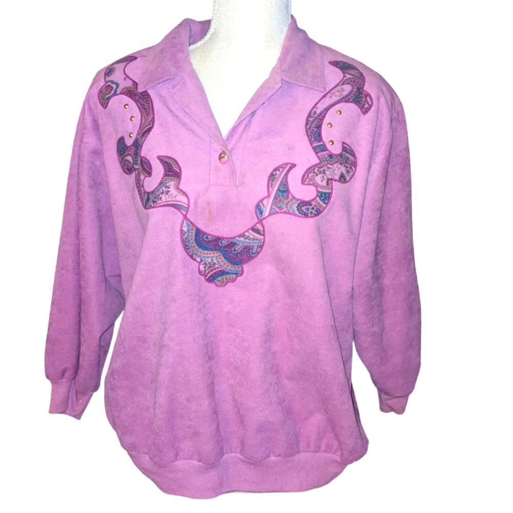 Graff Vintage paisley embroidered shirt size XL